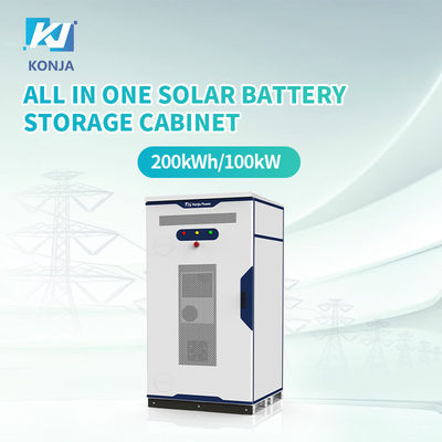 Harga yang bagus KonJa All In One Solar Battery Storage Cabinet 200kWh 100kW Battery Outdoor Storage System on line