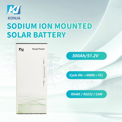 Harga yang bagus KonJa Home Baterai Natrium Ion Isi Ulang 51.2V 37Ah 5.7kWh Baterai Surya yang dipasang di dinding dengan garansi 5 tahun on line