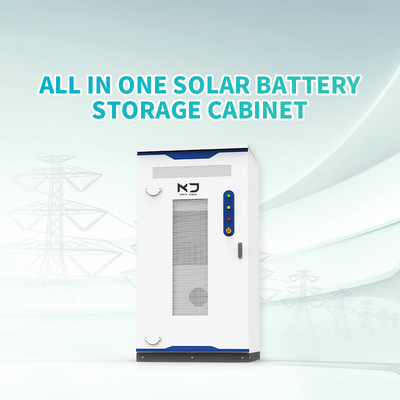 Kabinet penyimpanan baterai surya All In One 200kWh 100kW Sistem penyimpanan baterai luar ruangan